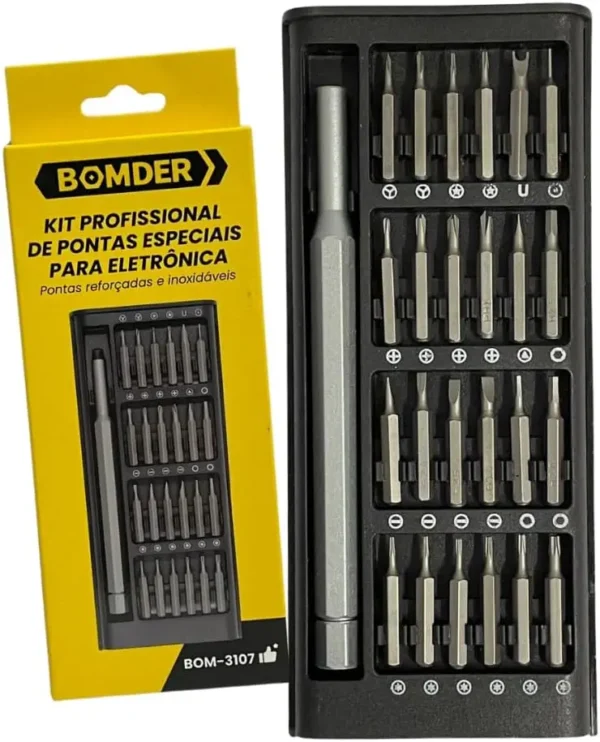 Kit de ferramentas de jogo de chave magnética de precisão de 24 peças + caneta de liga de alumínio com caixa organizadora preta - Image 3