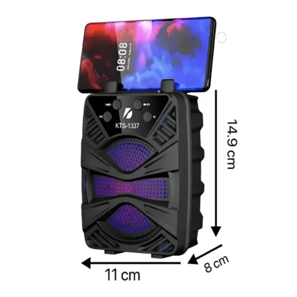 Caixa de Som Portátil Sem Fio Recarregável com Luz RGB - Image 3