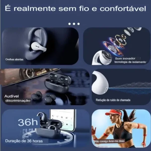 Fone de ouvido sem fio Bluetooth de condução óssea - Image 4