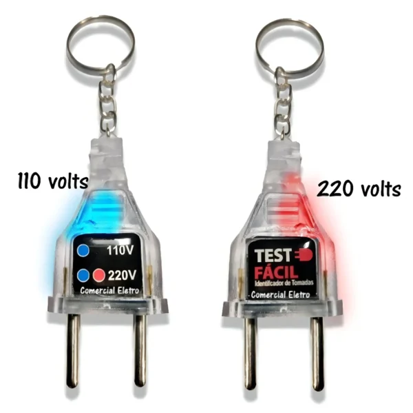 Teste Chaveiro Identificador De Tomada Voltagem 110/220v - Image 2