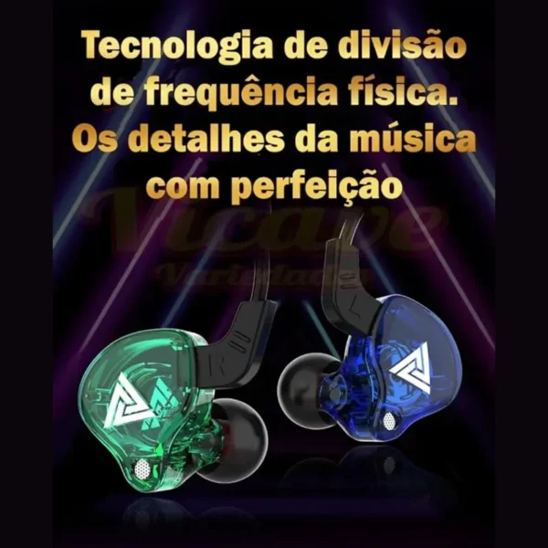 Fone de Ouvido com Fio e Microfone Driver de Cobre Ergonômico Hifi Estilo Esportivo - Image 3