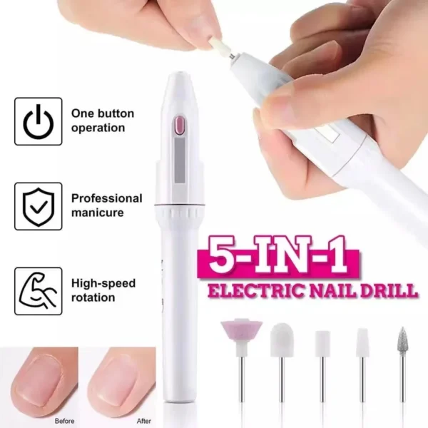 Lixa Elétrica Unhas Manicure Profissional Pedicure Sem Fio - Image 2