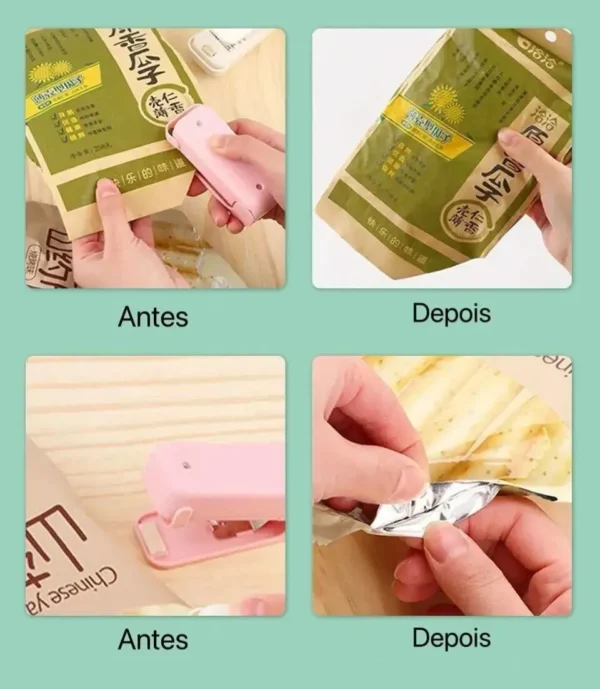 Clipe para selar embalagens de sacos plásticos, selador portátil coloridos - Image 4