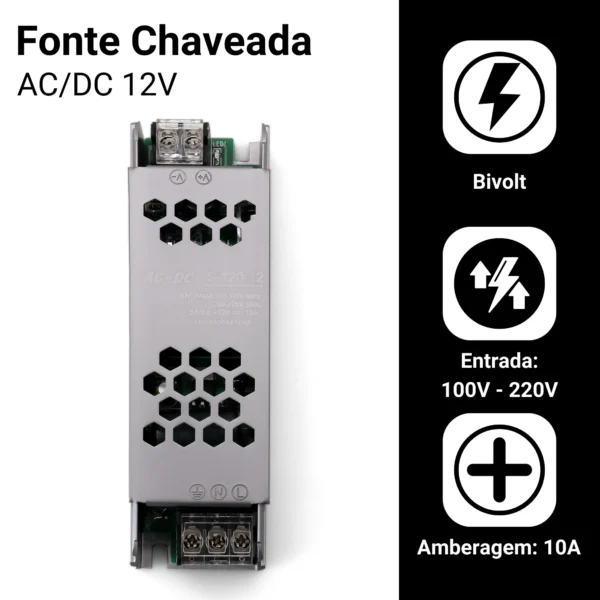 Fonte de alimentação 10A 12v 120W - Image 4