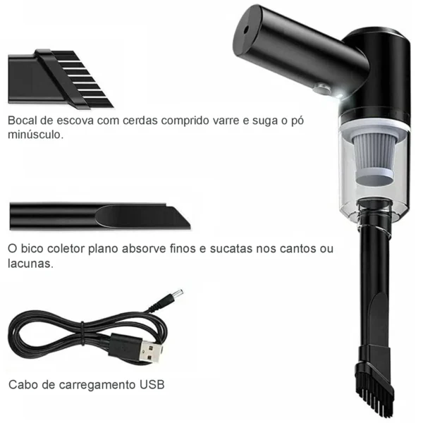 Aspirador de pó portátil multifuncional de alta potência de 120 W - Image 3