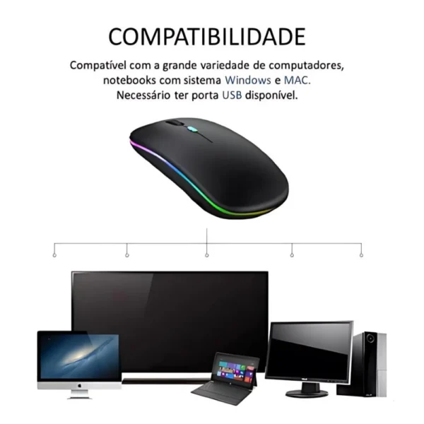 Mouses Wireless Recarregável Led Rgb 2.4 Ghz Sem Fio. - Image 4
