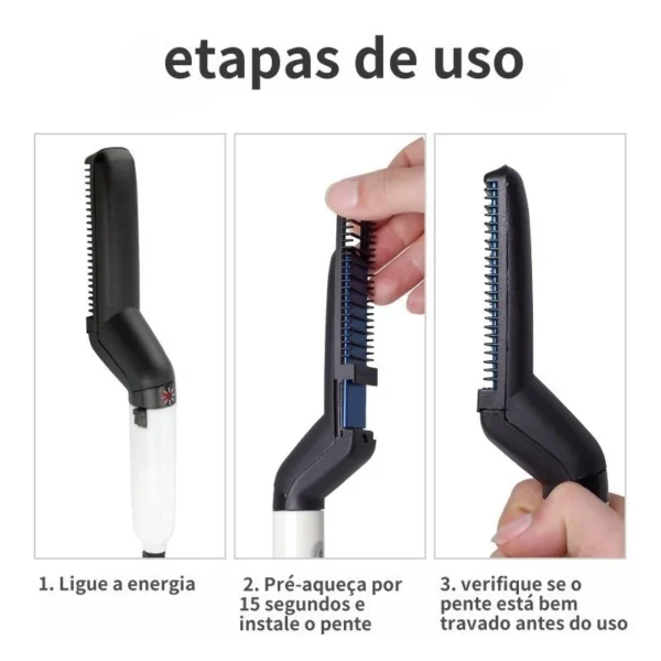 Chapinha prancha Modelador E Alisador De Cabelo E Barba Masculino - Image 2