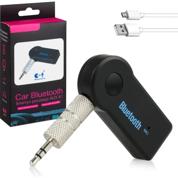 Adaptador Receptor Bluetooth Auxiliar P2 3,5mm (Preto)