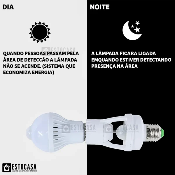 Sensor de Presença de Soquete E27 P/Fotocélula Ampla - Image 4