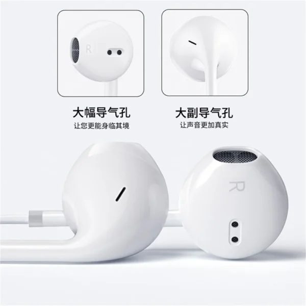 Fones de ouvido com fio 3.5mm intra-auriculares com fio ,com microfone. - Image 2