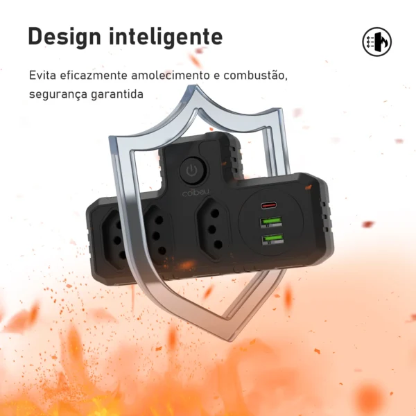 Tomada,porta USB e extensão inteligente. - Image 5