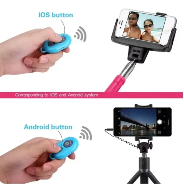 Controle Remoto Bluetooth Controlador Sem Fio Selfie para IOS / Android - Image 6
