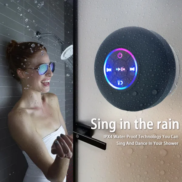 alto-falante Portátil sem fio bluetooth alto-falante led IPX4 à prova de água.