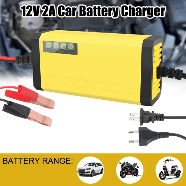 Carregador de bateria de carro, moto e caminhão 220v power plus 12v 2a